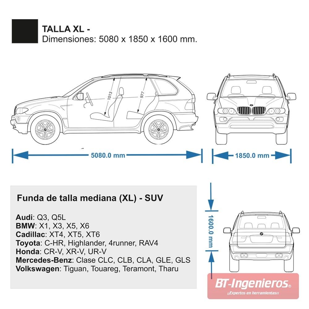 Funda exterior para coche Talla L Suv/Van (450 - 470cm)