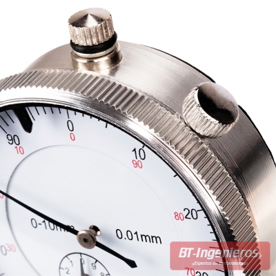 Soporte para reloj comparador con presión central por leva - 4mepro