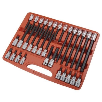 Juego de 32 puntas Torx 1/2". resistentes