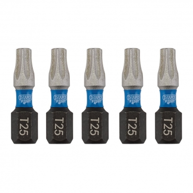 Pack de 5 puntas de atornillado de alta resistencia Torx 25