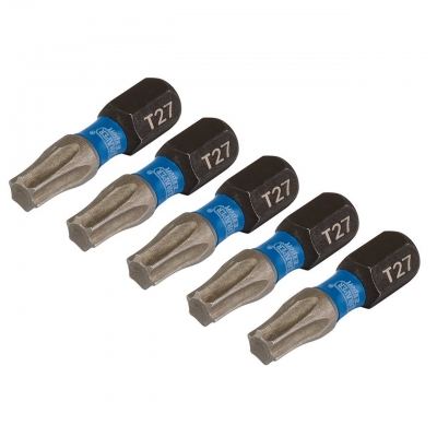 Pack de 5 puntas de atornillado de alta resistencia Torx 27