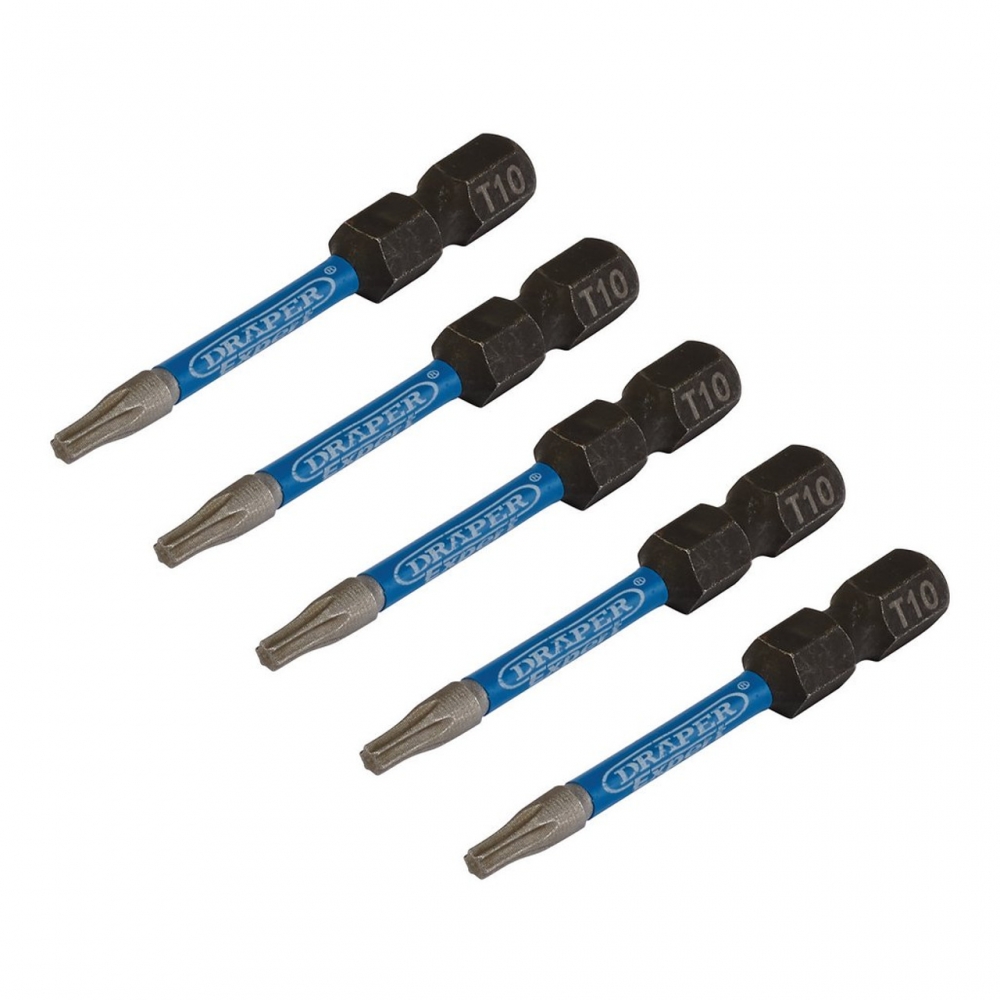 5 Puntas Torx  largas de impacto Draper Expert T10.