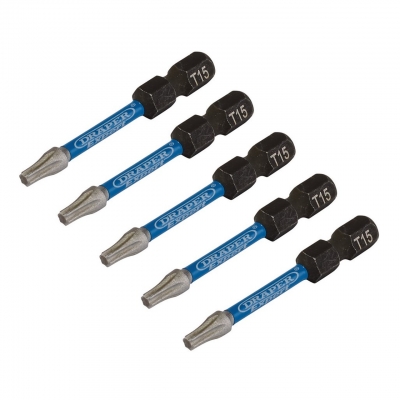 5 Puntas Torx  largas de impacto Draper Expert T15.