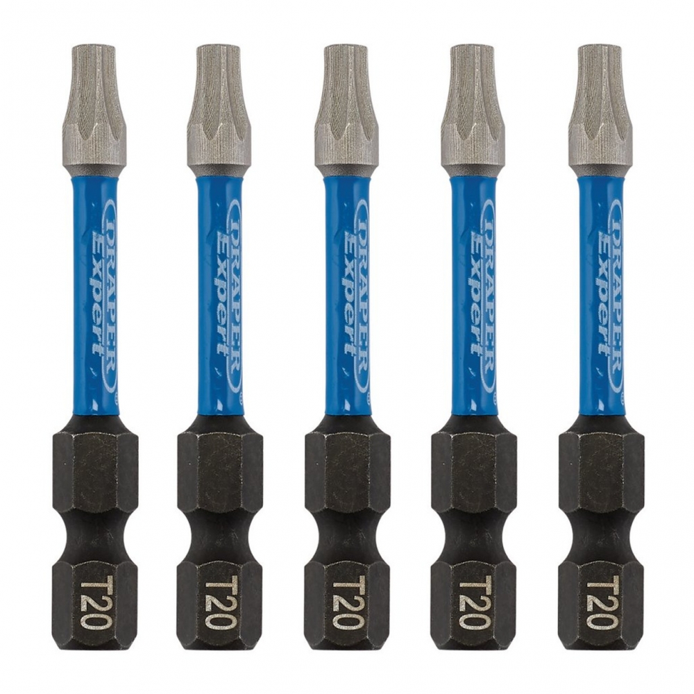 Pack de 5 puntas largas de atornillado de alta resistencia Torx 20.