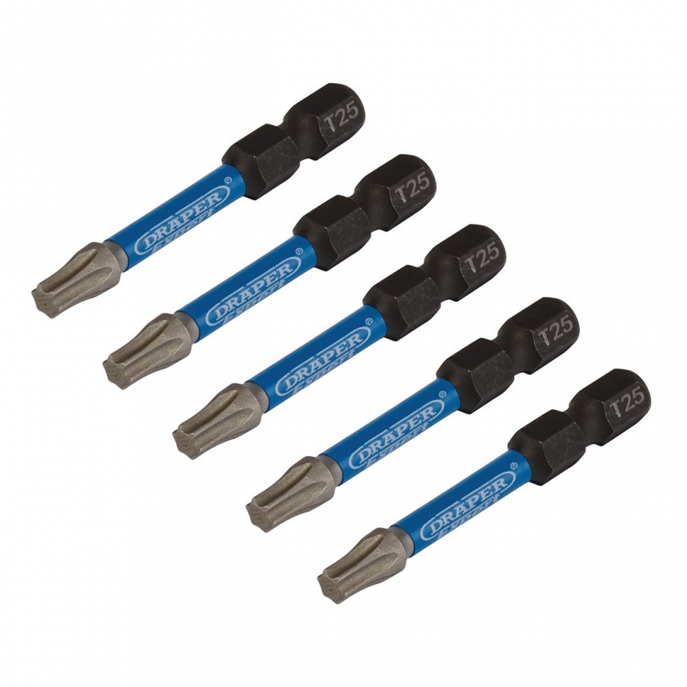 5 Puntas Torx  largas de impacto Draper Expert T25.