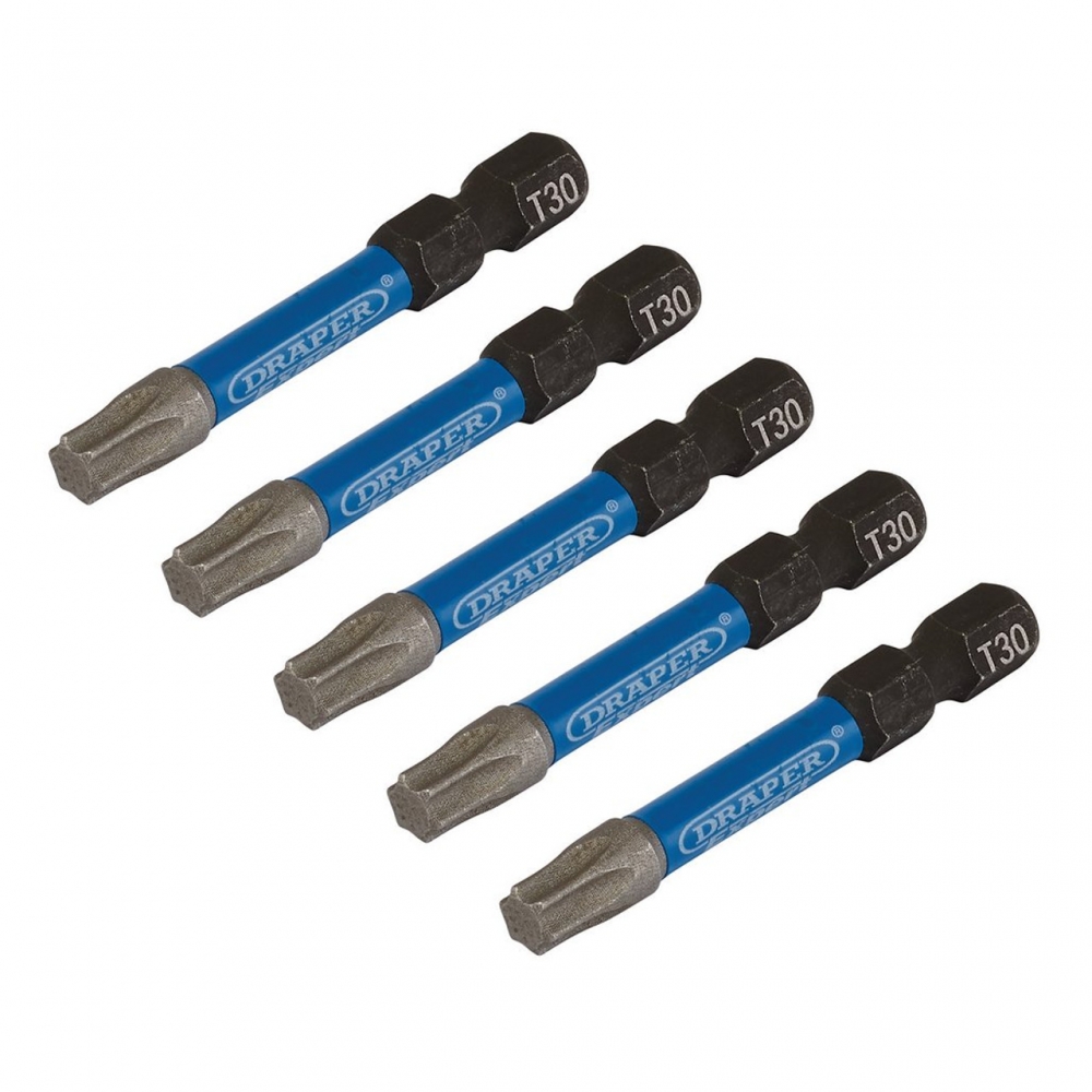 5 Puntas Torx  largas de impacto Draper Expert T30.