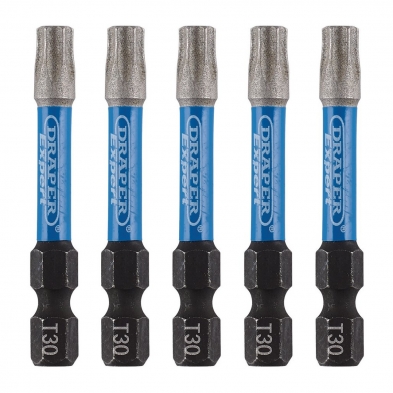 Pack de 5 puntas largas de atornillado de alta resistencia Torx 30.