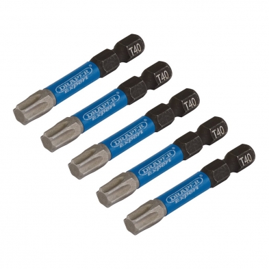 5 Puntas Torx  largas de impacto Draper Expert T40.