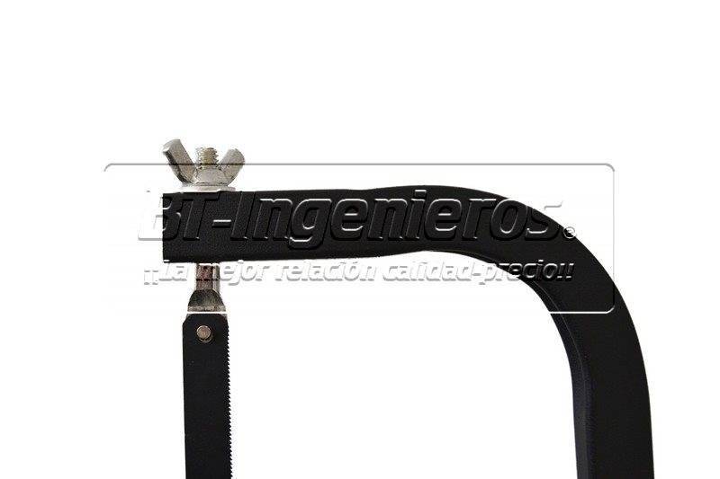 Tradineur - Sierra de arco - Fabricado en acero inoxidable - Herramienta  manual - Longitud de 39,5 cm